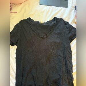 Altar'd State Black V-Neck Short Sleeve Tee